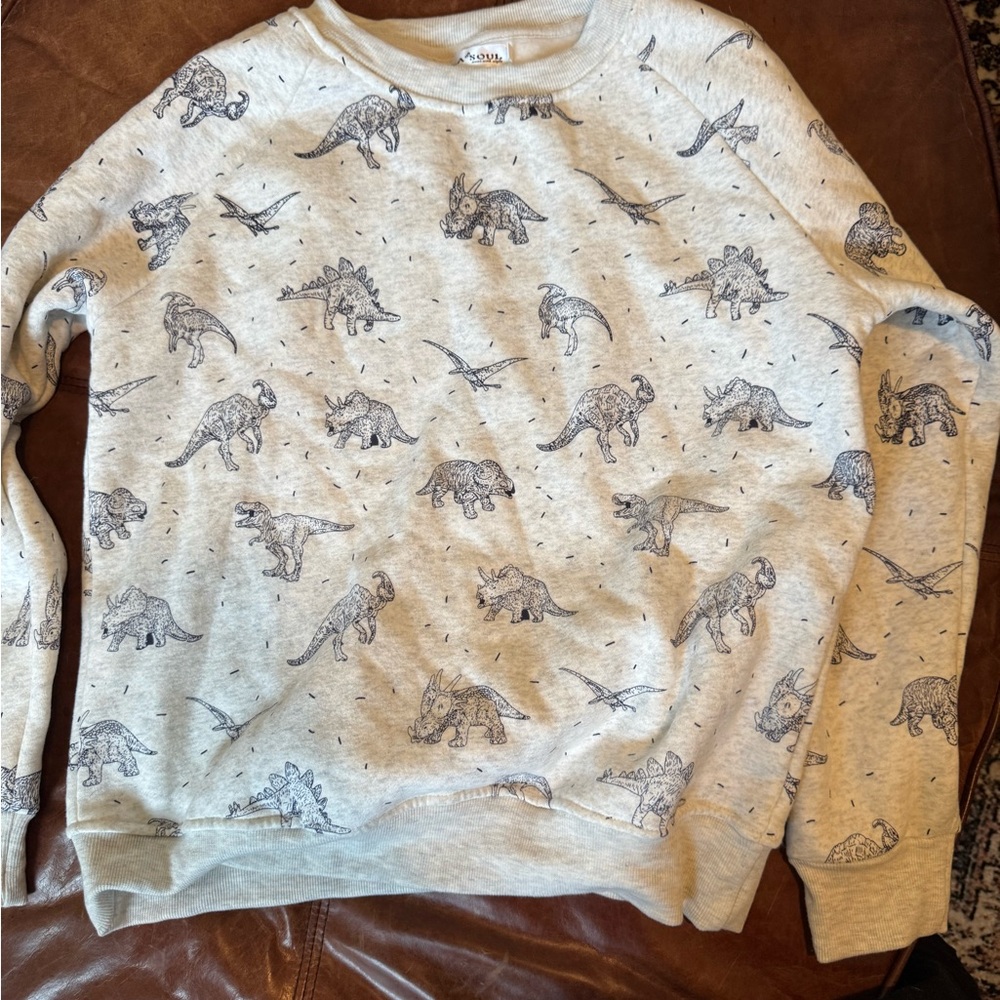 Dinosaur Print Crewneck
